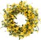 Artificial Summer Wreath 22 Inch Summer Wreaths for Front Door Yellow Daisy Wreath for Indoor Outdoor Home Decor and Easter Celebration